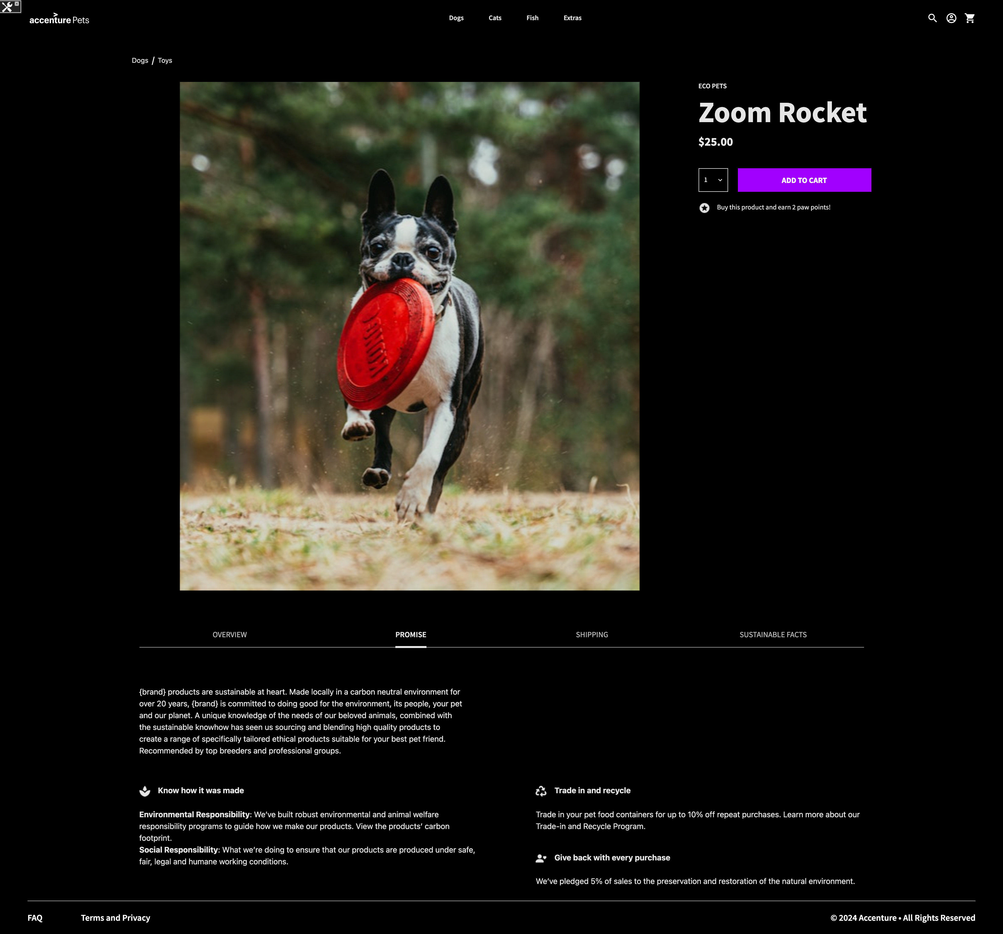 Accenture Pets - Product Detail Page