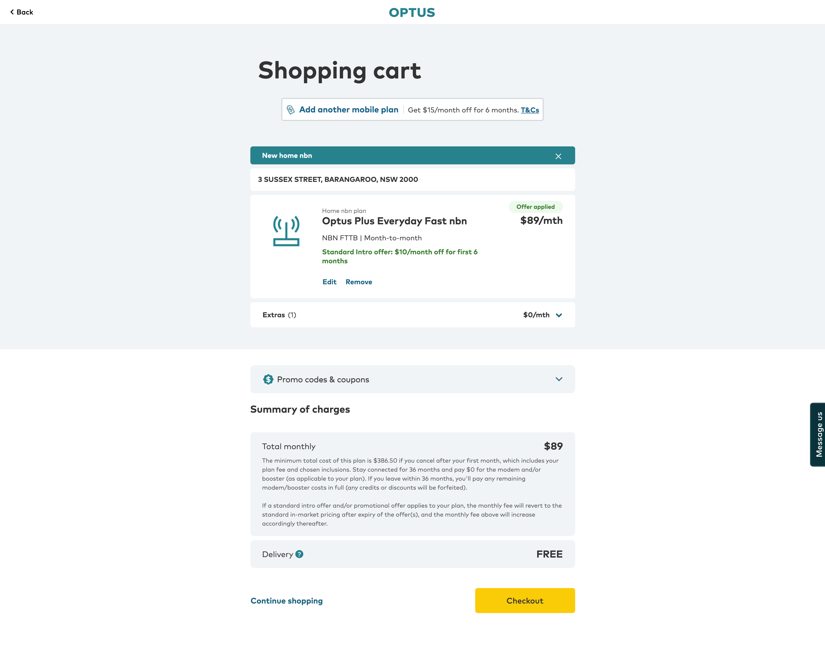Optus - Cart
