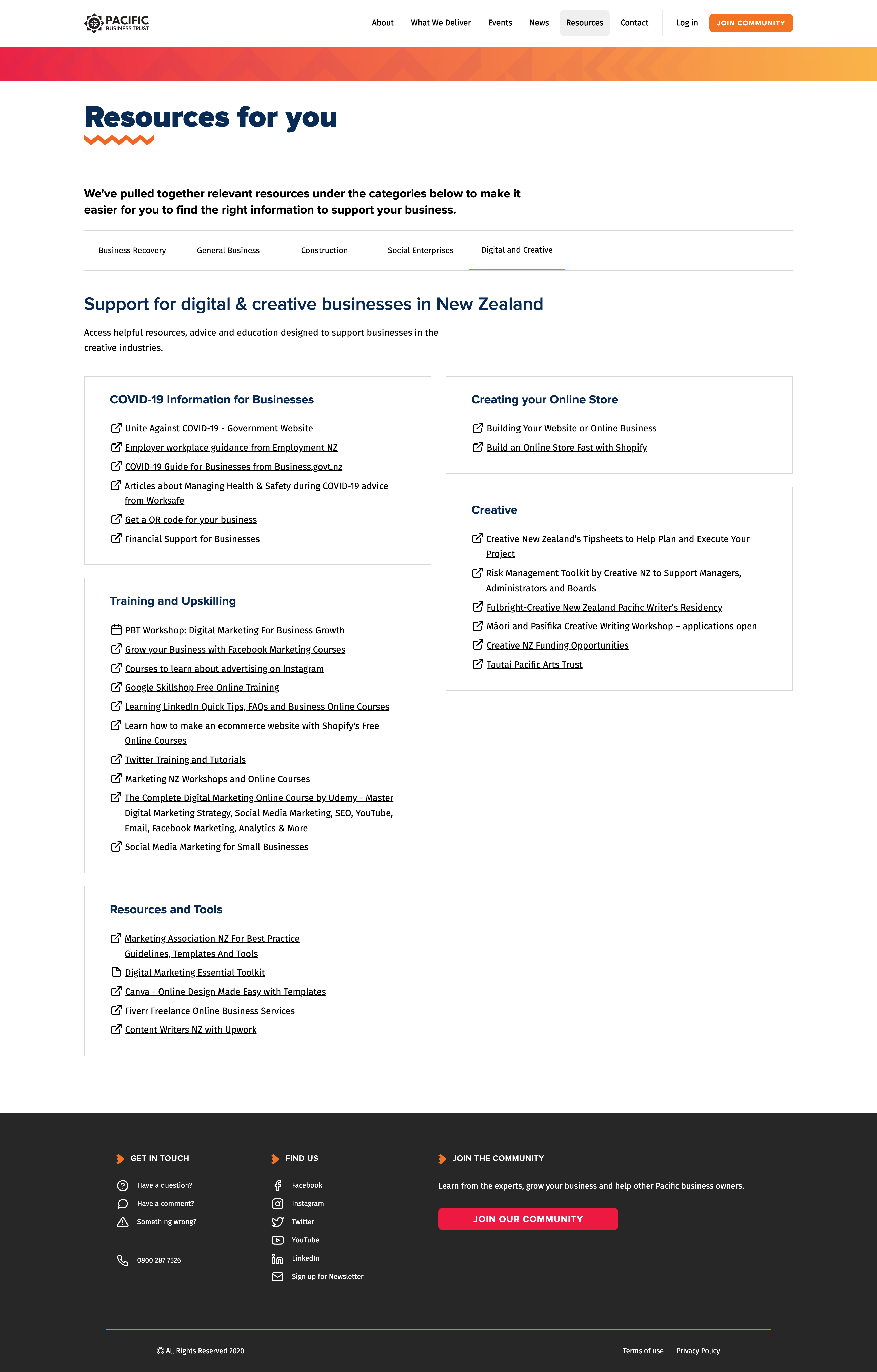 Pacific Business Trust - Resources